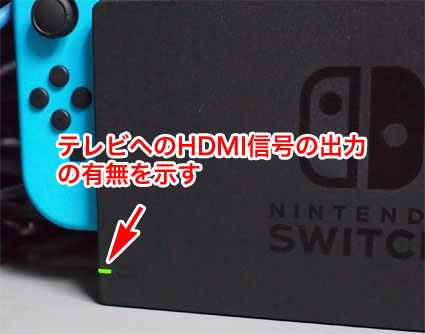Nintendo SwitchのドックのLED