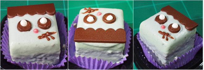 ハロウィンフランケン-ミンティチョコケーキ