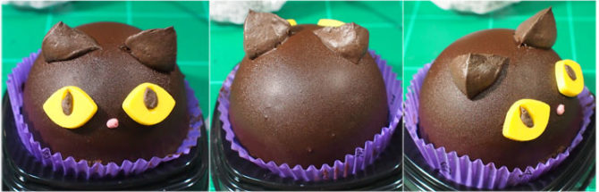ハロウィン 黒猫チョコケーキ