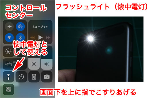 iPod touch 7 フラッシュライトとコントロールセンター