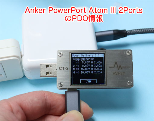 PowerPort Atom III 2Ports のPDO情報
