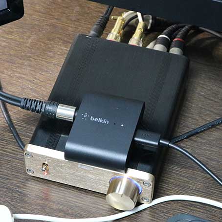BELKIN SoundForm Connect AUDIO Adaptor with AirPlayと中国製デジタルアンプ S.M.S.L の組み合わせ