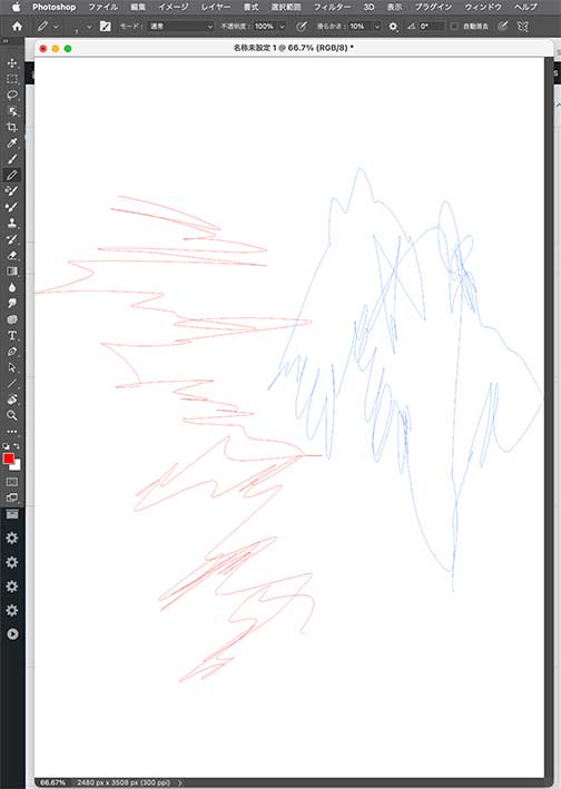 Slimblade Proを使って Photoshop の鉛筆ツールでジグザグに描いてみる