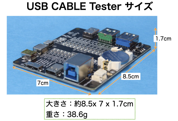 USB Cable Tester サイズ